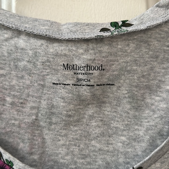 MOTHERHOOD MATERNITY FLORAL TANK: GRAY: NEW WITH TAGS: SIZE S - Picture 3 of 5